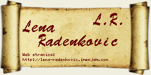 Lena Radenković vizit kartica